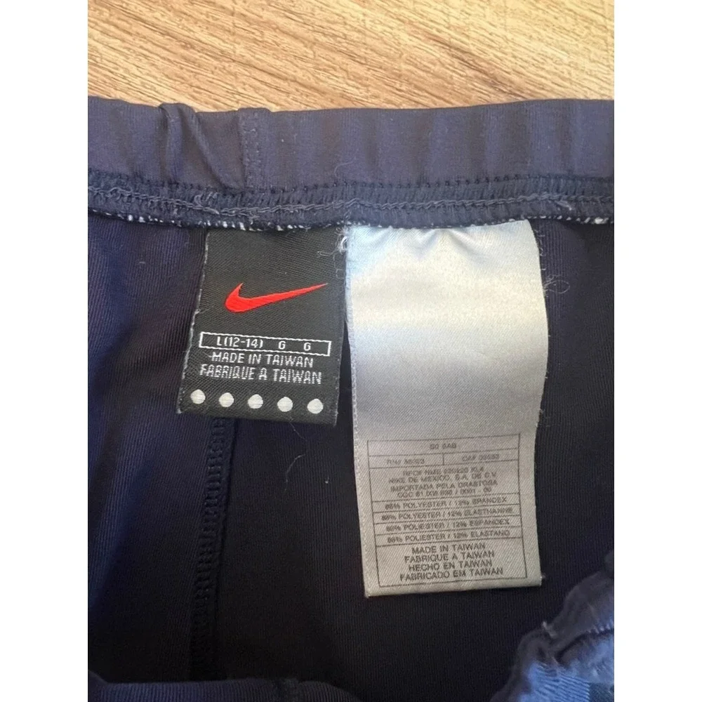 VTG Nike Alpha‎ Project Kids Navy Blue Compression Athletic Shorts Size L 12-14